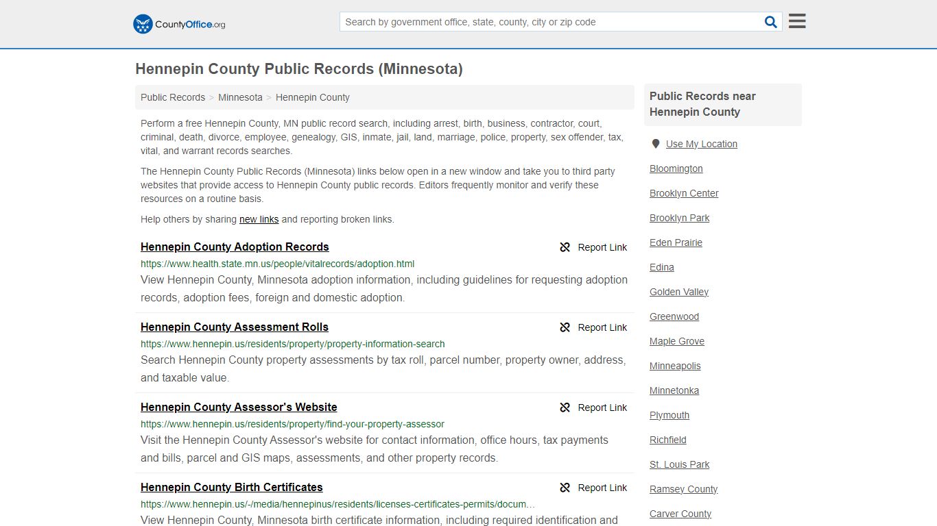 Hennepin County Public Records (Minnesota) - County Office